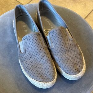 Esprit Taupe Perforated Slip-On Espadrilles
